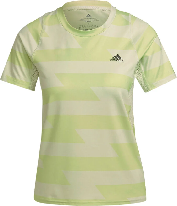 adidas Fast Allover Print løbe T-shirt Grøn