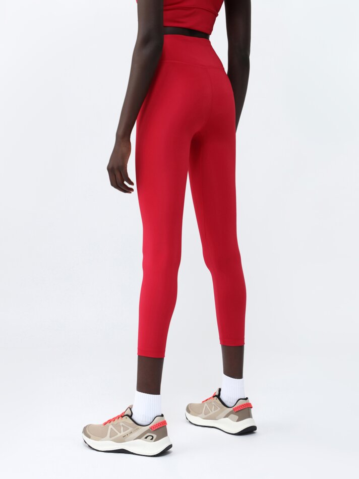 Conjunto com 2 Leggings Esportivas - Vermelho Escuro