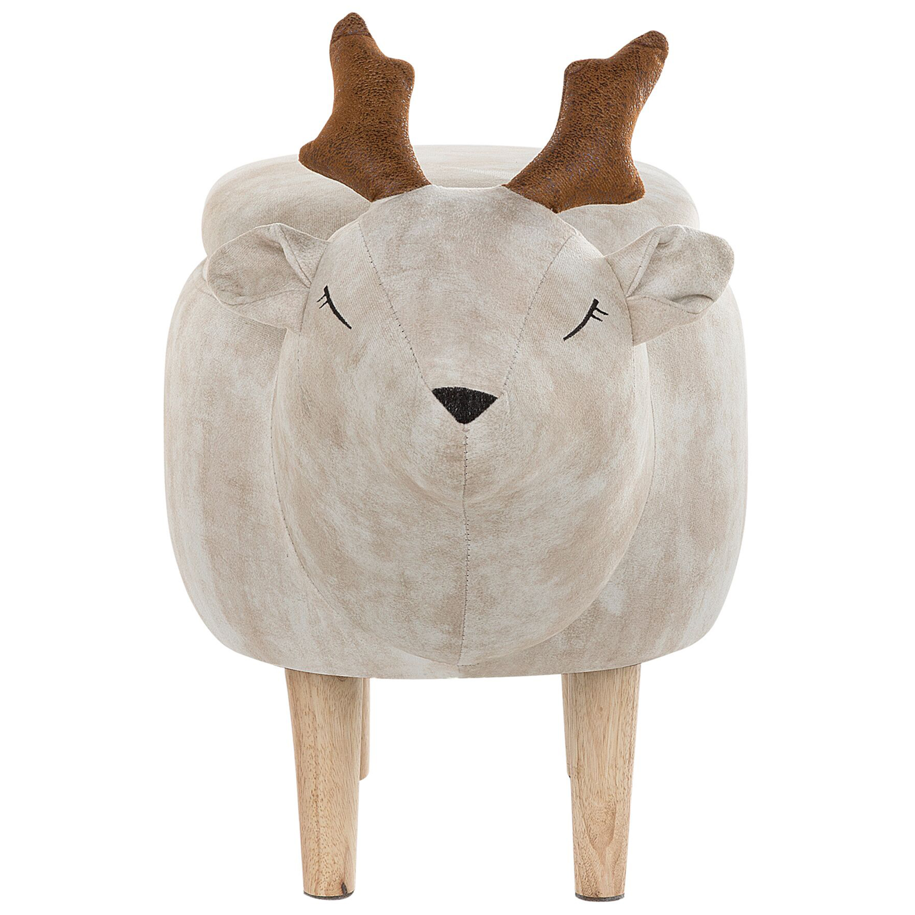 Beliani - REINDEER - Hocker - Beige - Polyester