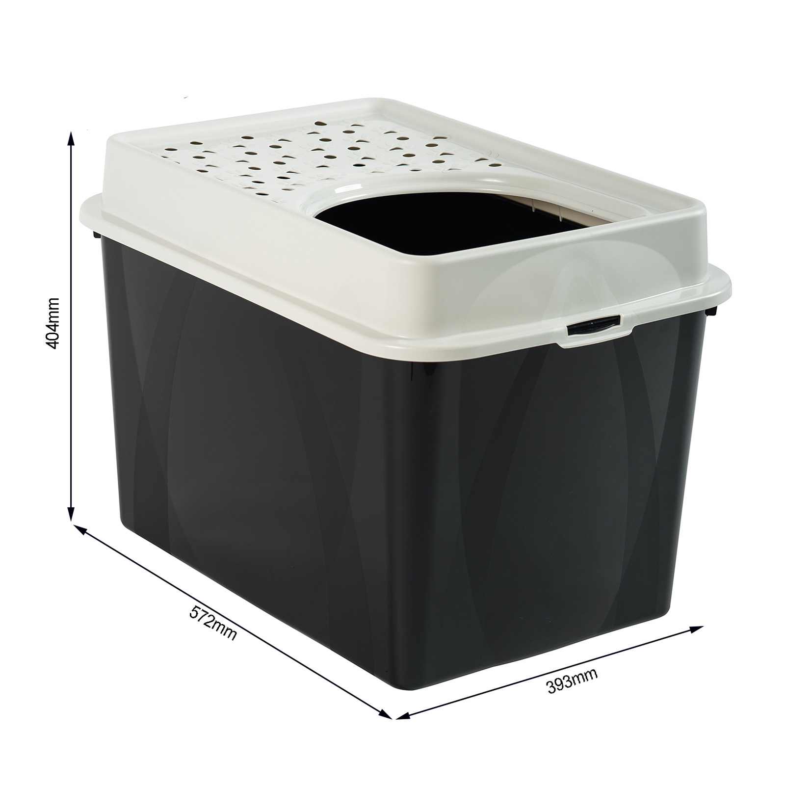 BERTY Eco Katzentoilette Hop In Anti-Rutsch Katzenklo (4000708080) - Schwarz