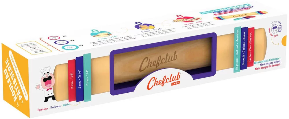 CHEFCLUB KIDS - ROULEAU A PATISSERIE AVEC ANNEAUX AJUSTABLES