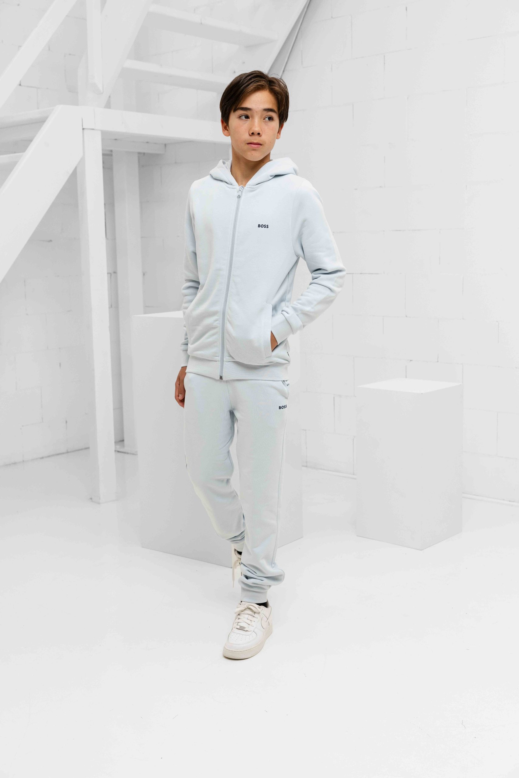 Hugo Boss Trainingspak Kids Lichtblauw
