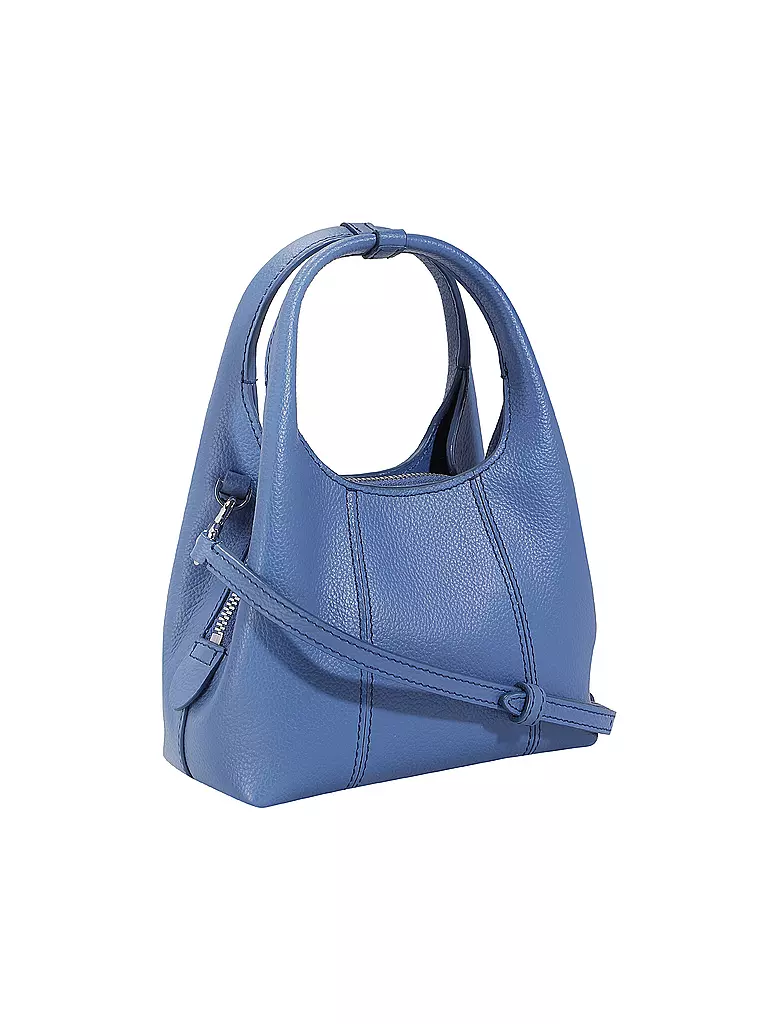 LE TANNEUR Ledertasche - Hobo Bag JULIETTE Mini hellblau