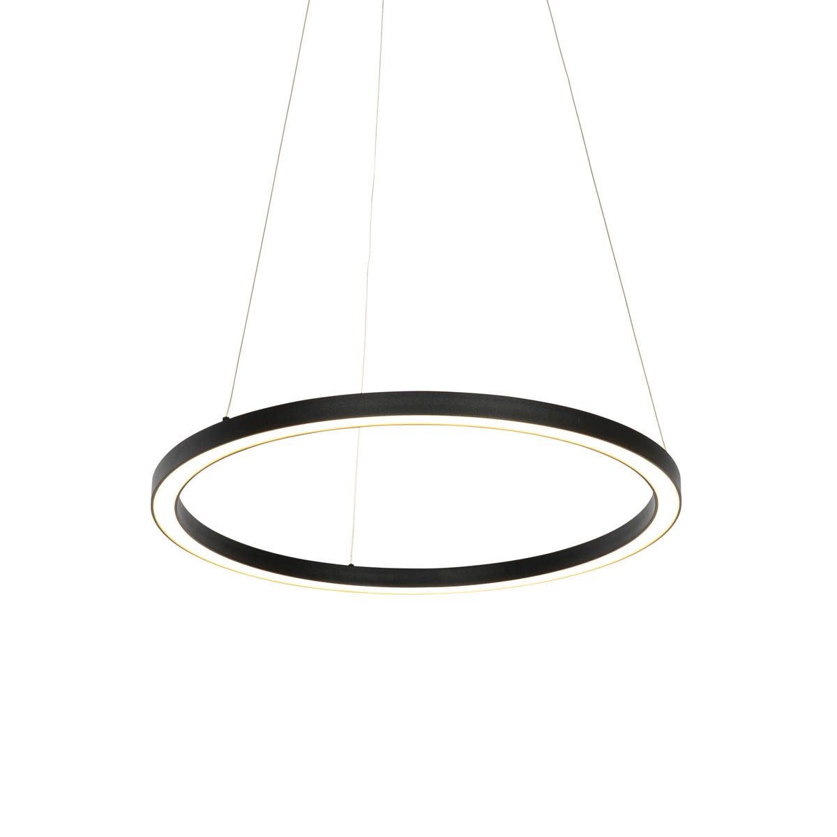Smart hanglamp zwart 60 cm incl. LED en RGBW  - Girello