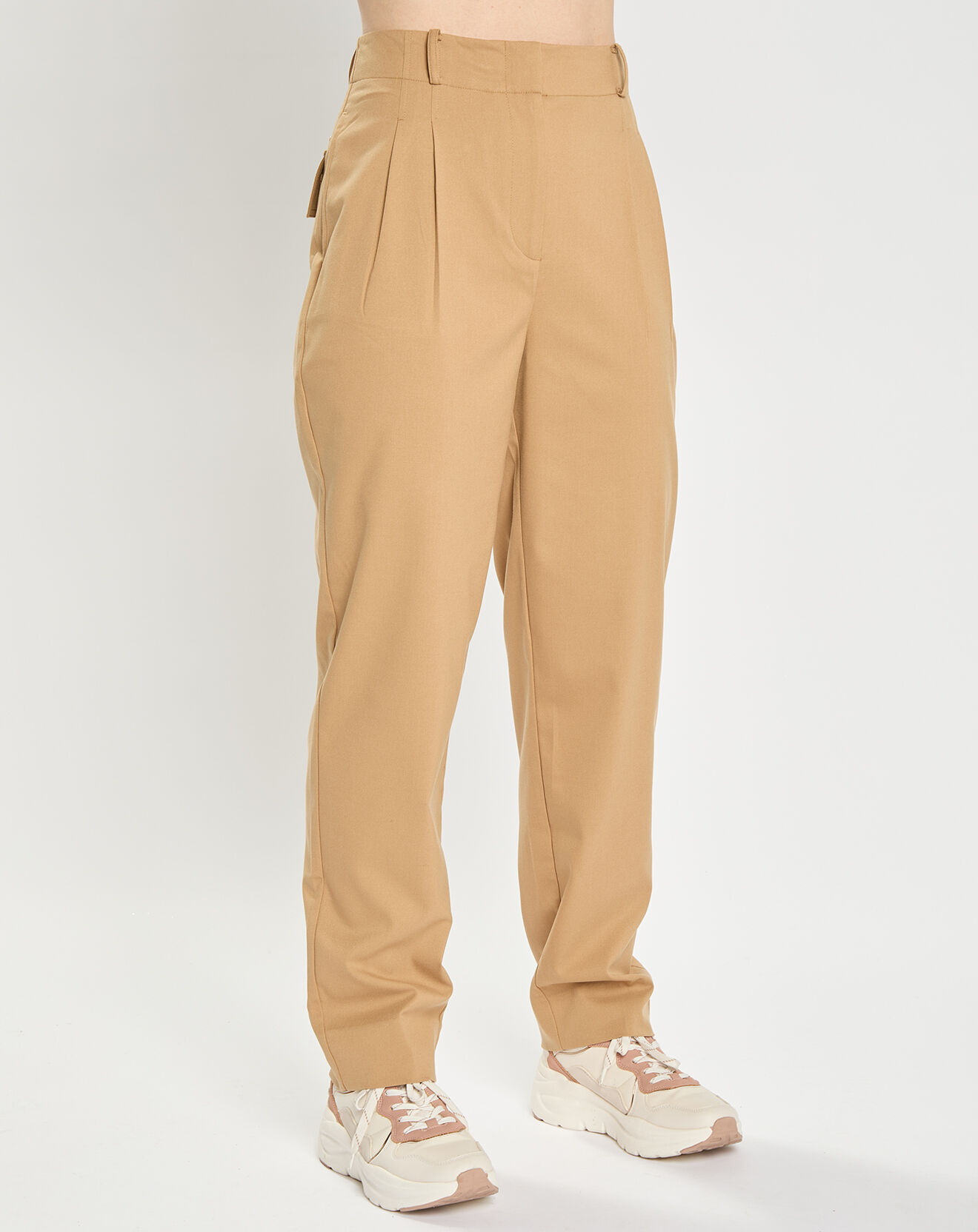 Tommy Hilfiger Pantalon Tapered à pinces beige foncé
