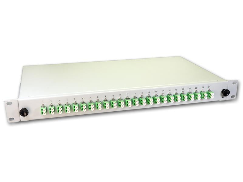 Lightwin Spleissbox 48 Fasern, 24x DLC/APC SM, 9/125µm OS2 LWL Spleissbox, 48 Fasern, 24x DLC/APC Singlemode, 9/125µm OS2 G657.A1 Pigtail