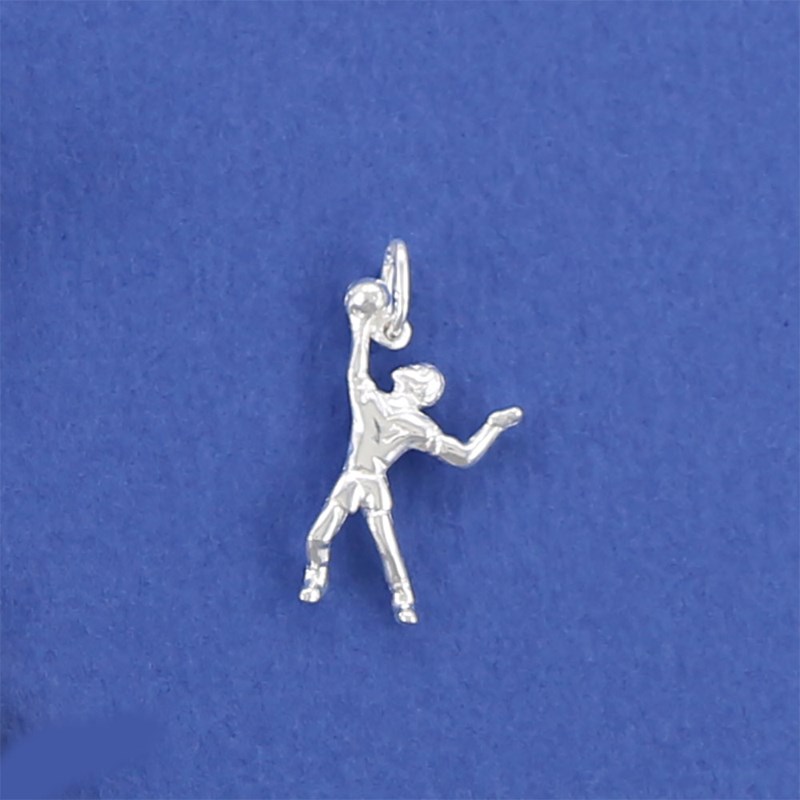 Pendentif joueur de volley-ball - Argent massif