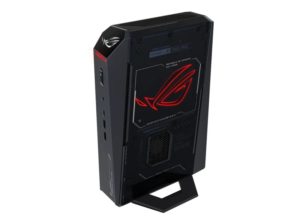 ASUS ROG NUC RNUC15JNK9X28AA2 - Mini PC gaming - Core Ultra 9 275HX / op til 5.4 GHz - RAM 32 GB - SSD 2 TB - NVMe - GeForce RTX 5080 - IEEE 802.11be (Wi-Fi 7), IEEE 802.11ax (Wi-Fi 6), Gigabit Ethernet, 2.5 Gigabit Ethernet, Bluetooth 5.3 - Win 11 H