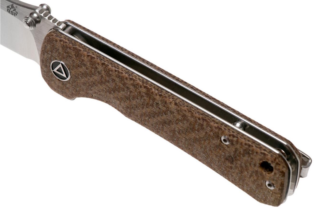 QSP Knife Hawk QS131-G Brown Micarta zakmes