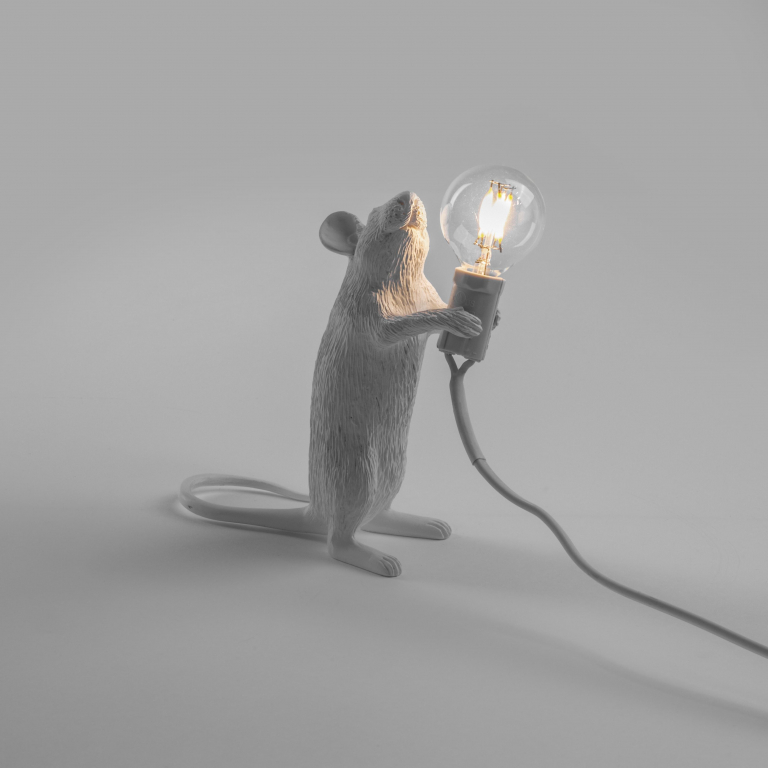 Seletti Mouse Standing tafellamp USB wit