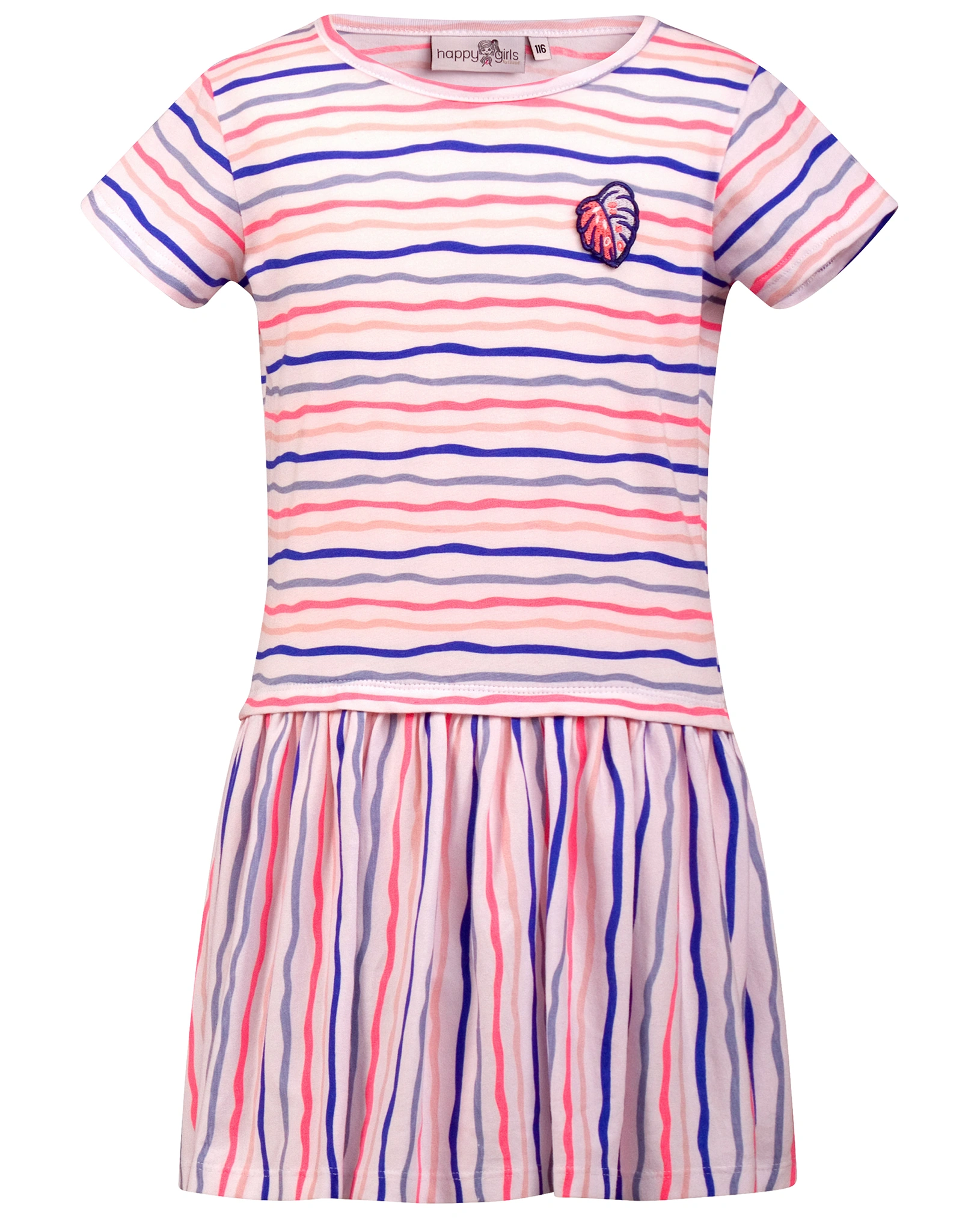 Kurzarmkleid LINES in bunt