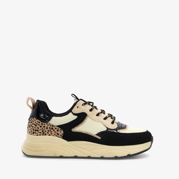 Blue Box dames sneakers zwart/beige
