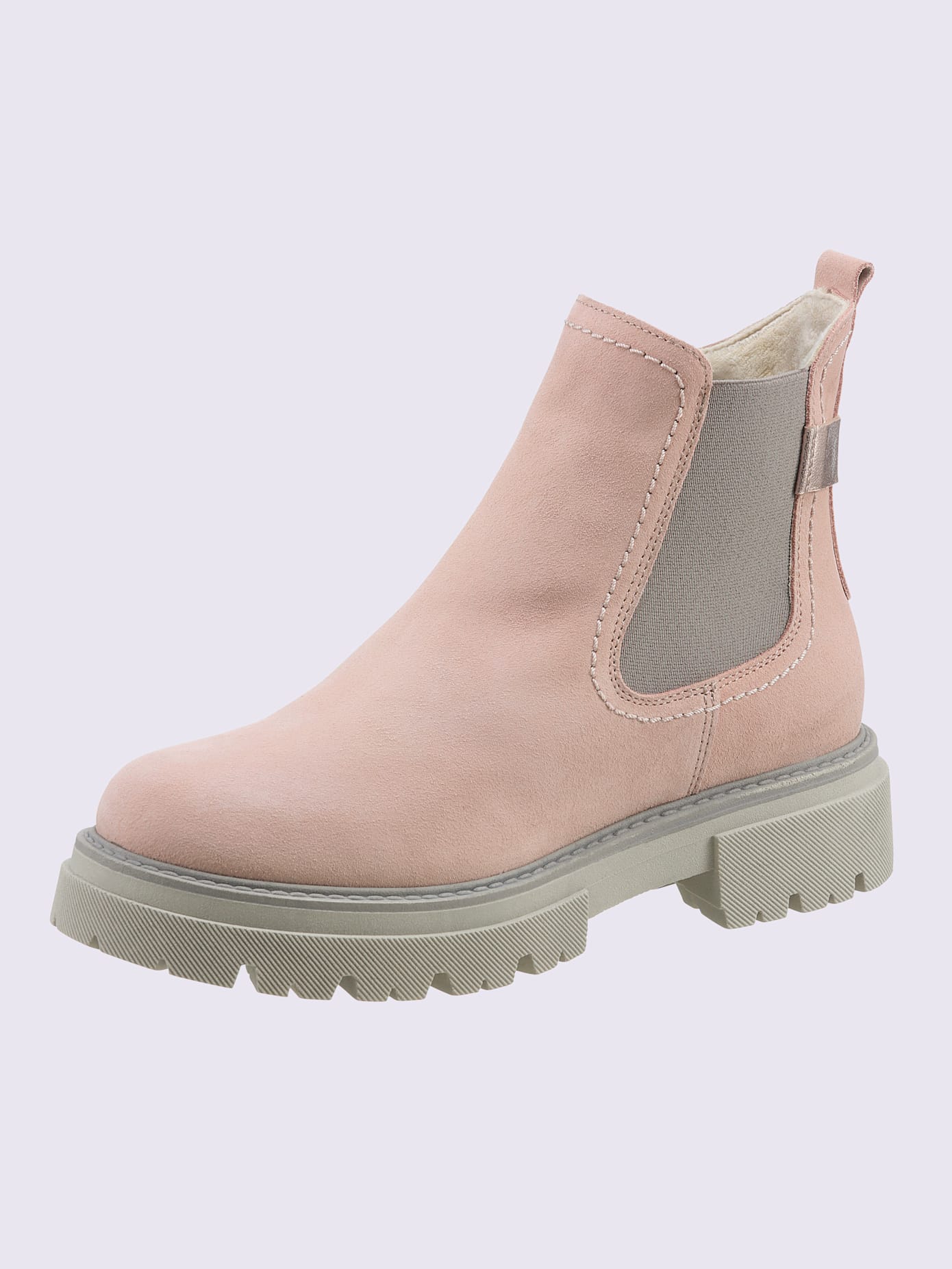 Bottines cuir velours de vache.