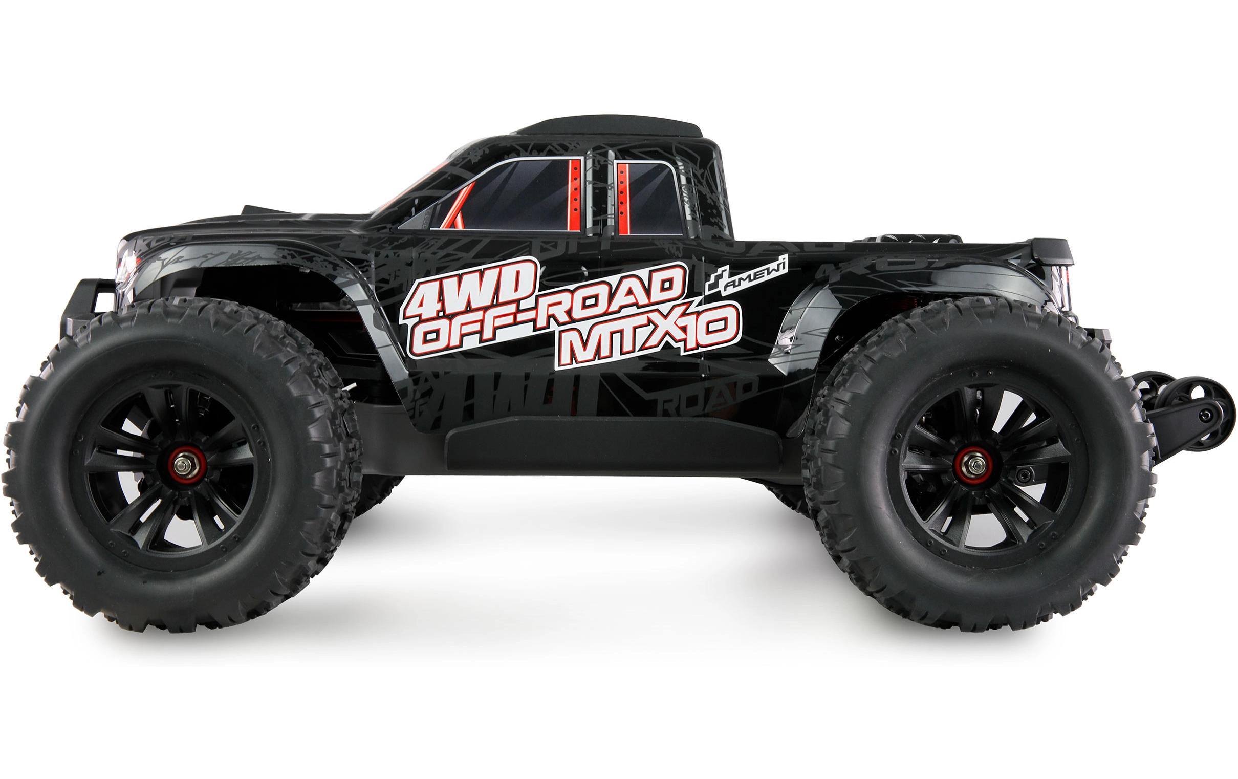 Monster Truck Hyper Go MTX10 1:10, ARTR, Schwarz<br>Off-Road RC-Modellauto mit leistungsstarken, überdimensionierten und einstellbaren Öldruckstossdämpfern für volle Kontrolle im harten Off-Road-Einsatz