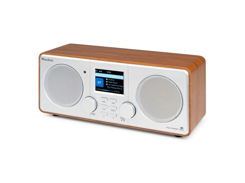 Audizio DAB  Radio Foza Braun/Silber All-in-One-WLAN-Internetradio mit DAB  und UKW