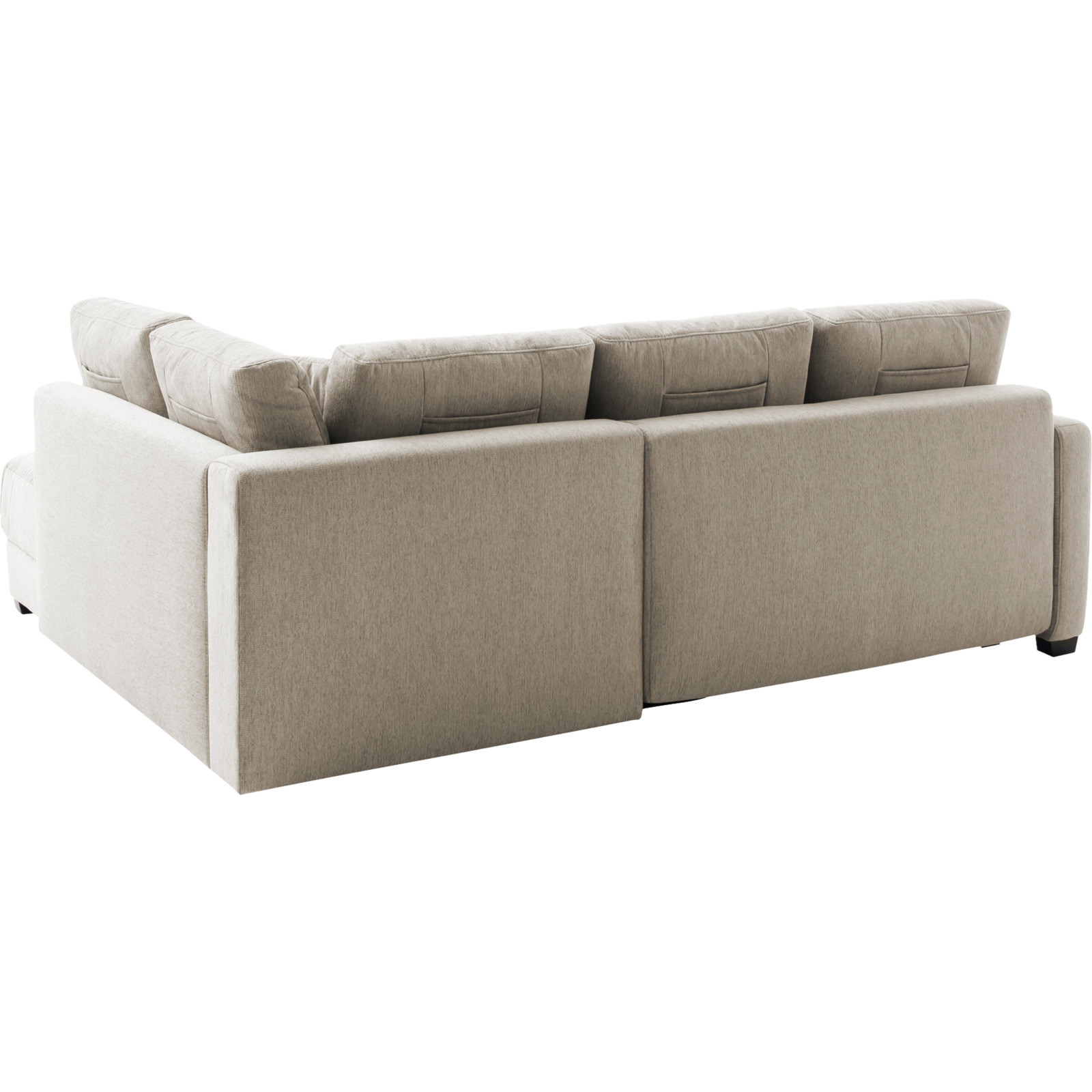 Ecksofa Pierre Stoff taupe, mit Boxspringfederung