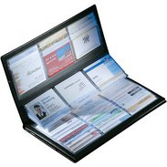Chemise pour cartes de visite, noir, mat