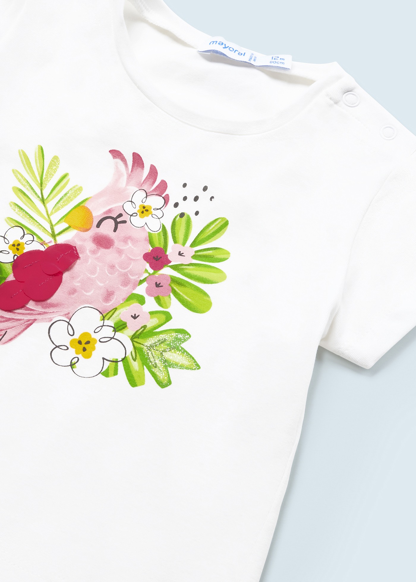 Conjunto de 2 peças com apliques para bebê