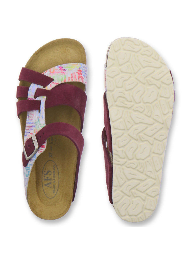 Pantoletten Damen Kralle beere/multi