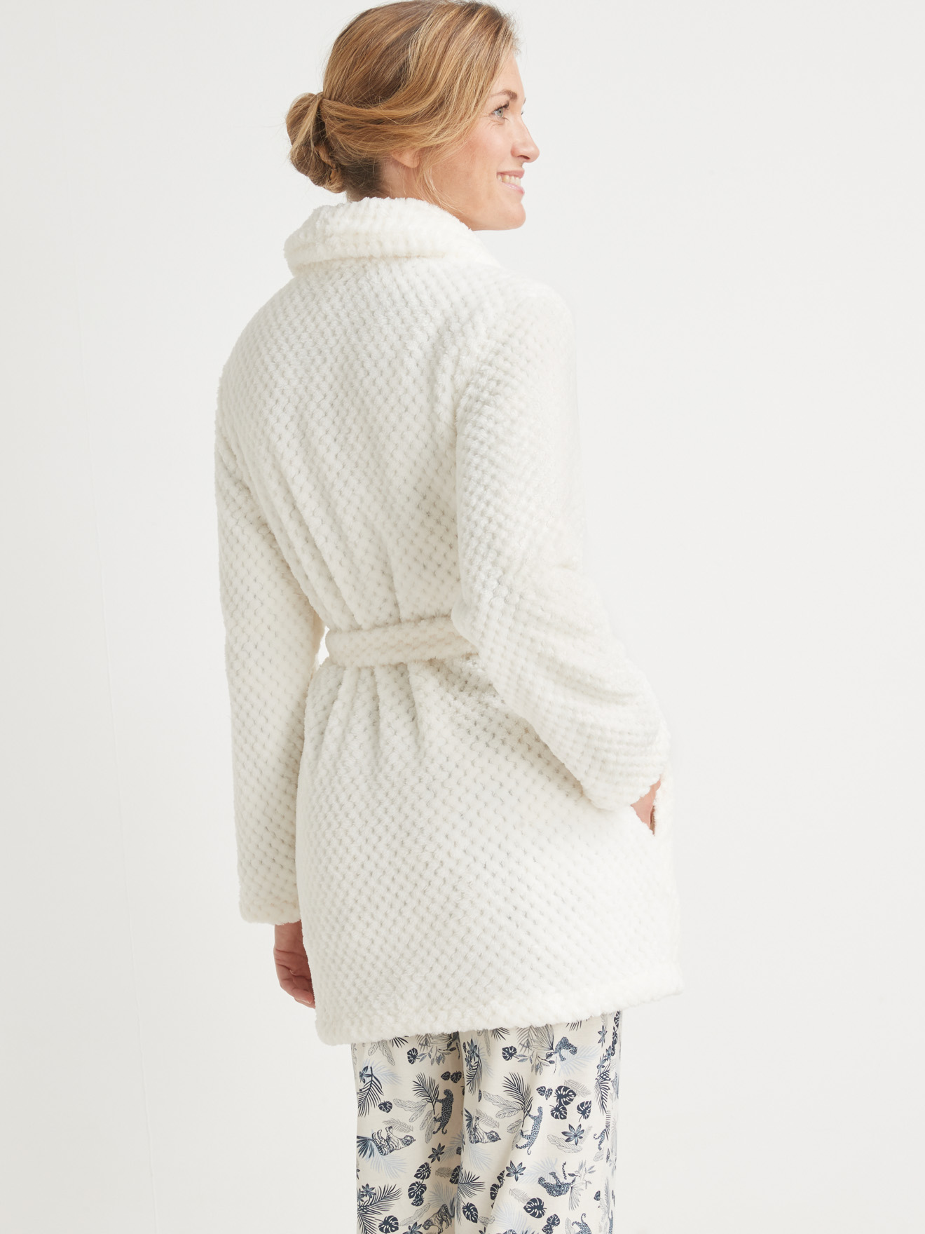 Peignoir court maille ultra douce
