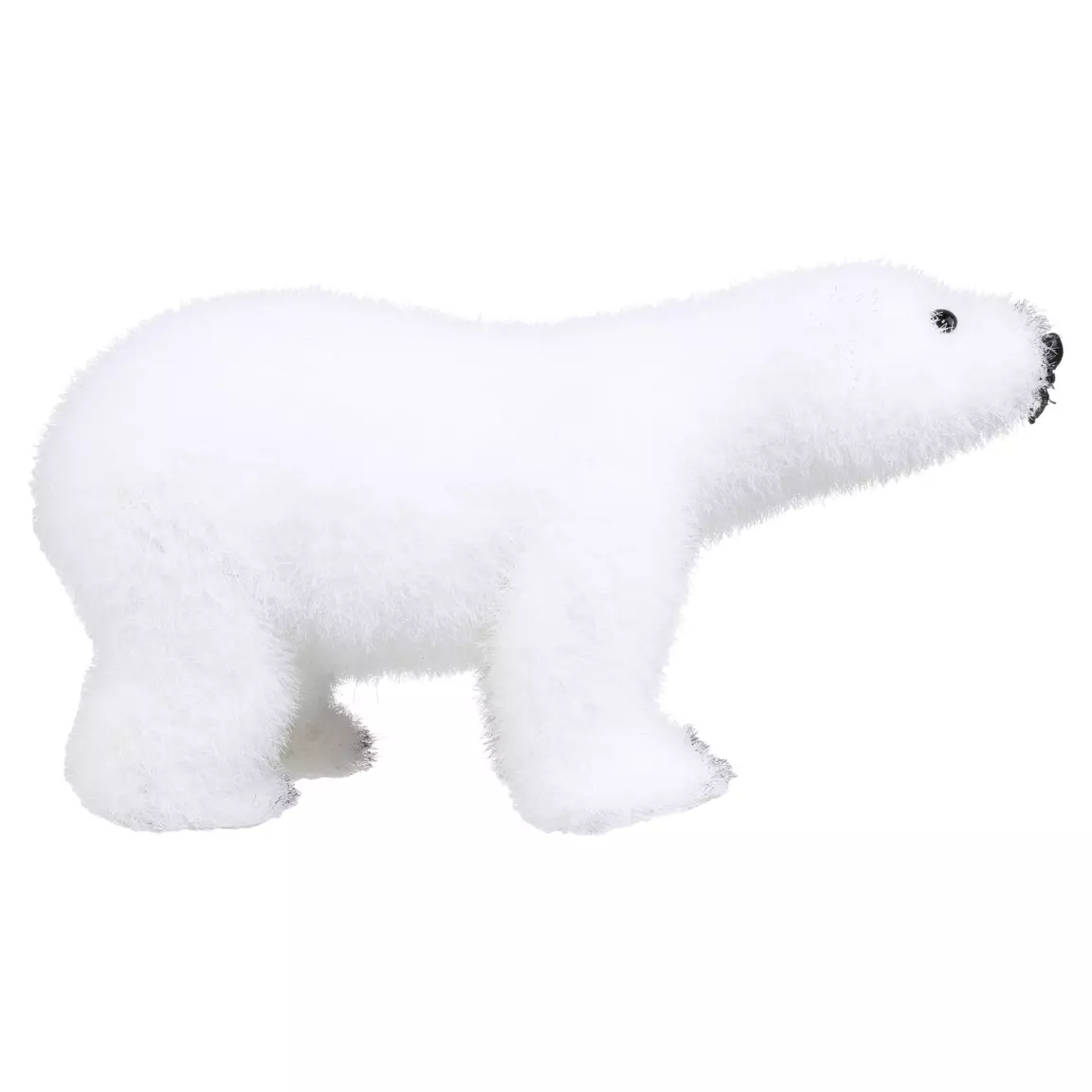Ours polaire déco (H21 cm) Plume Blanc