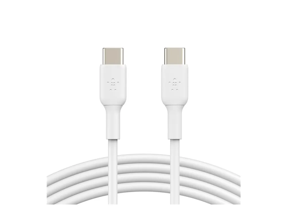 Belkin BoostCharge - USB-kabel - 24 pin USB-C (han) til 24 pin USB-C (han) - 2 m - hvid