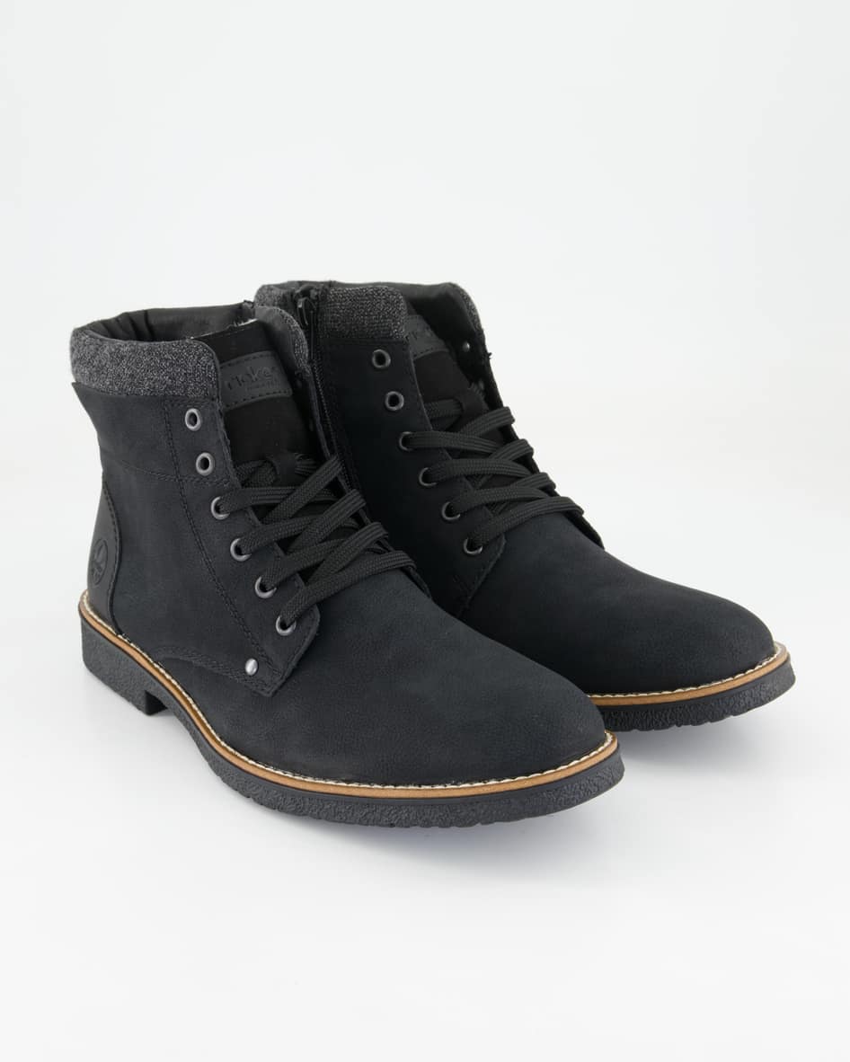 Rieker 33640-01 Schnürstiefel in Schwarz