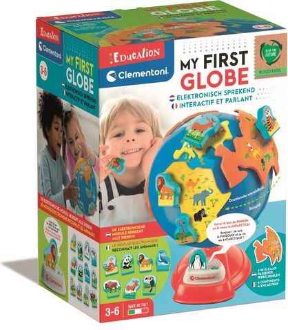 Ontdek de wereld met Clementoni Education - Mijn Eerste Wereldbol Leerspel (3-6 jaar) - Met geluid