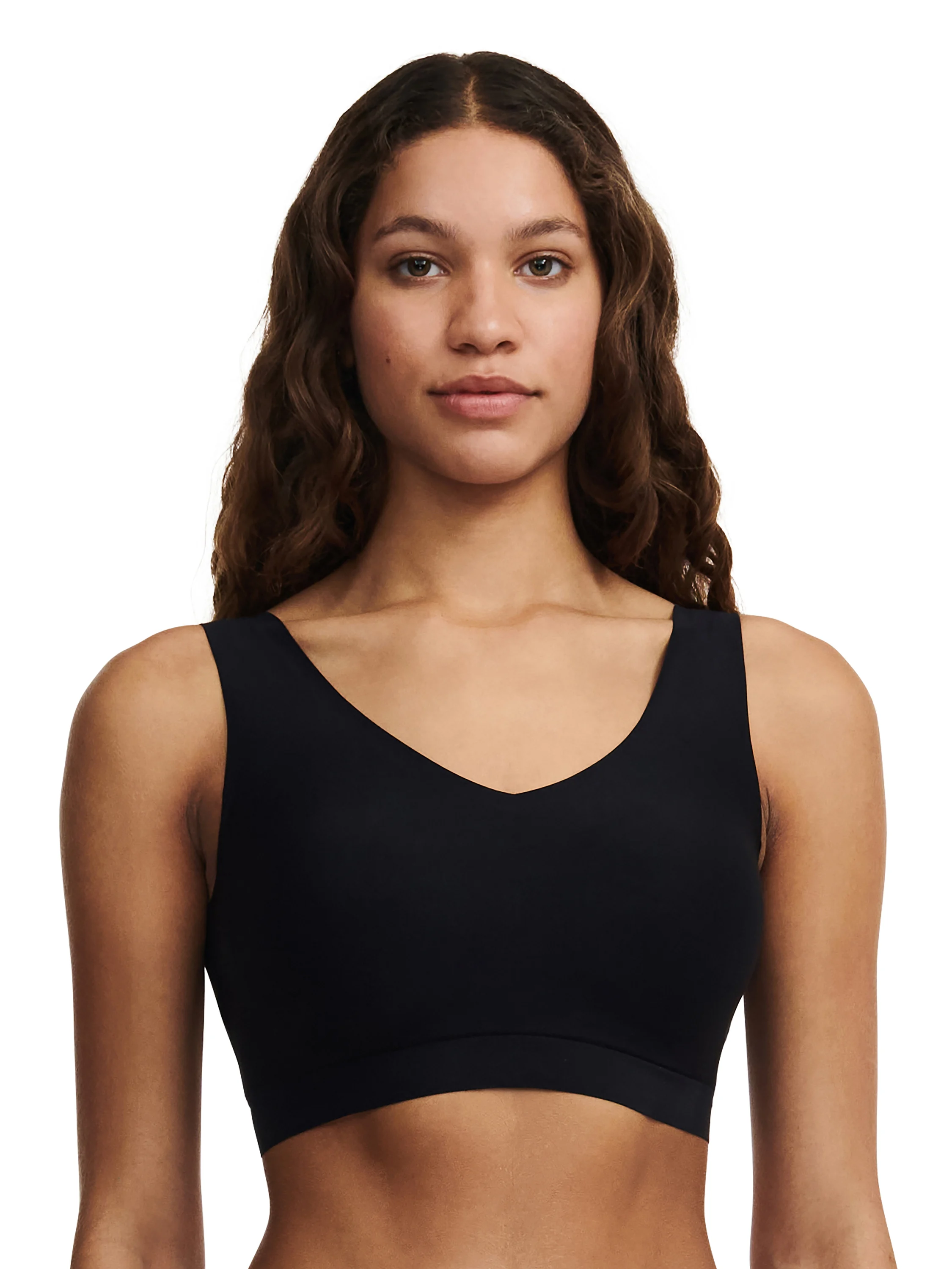 SOFTSTRETCH - Brassière coques v neck | Noir