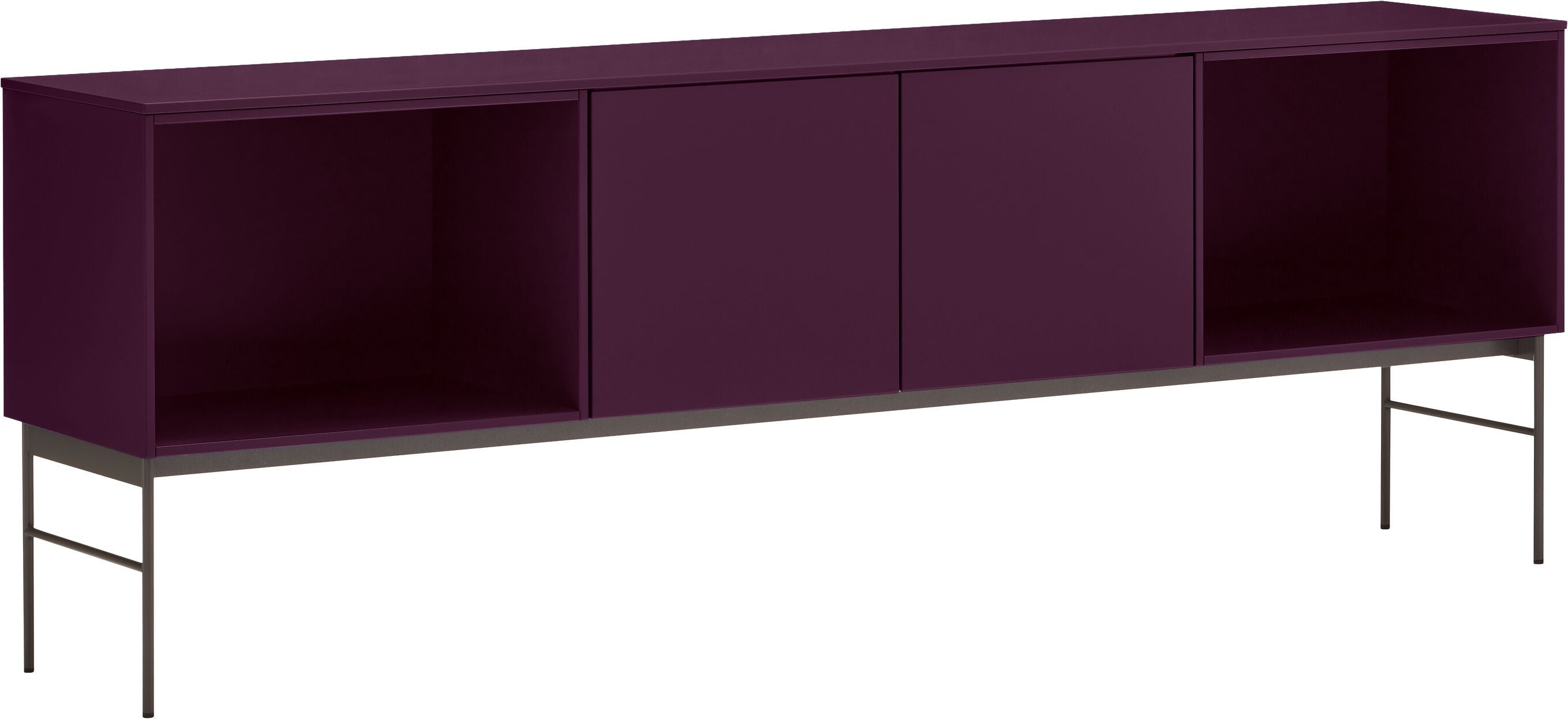 TILL Lowboard - Aubergine / B: 196.0 cm x T: 41.0 cm x H: 69.6 cm