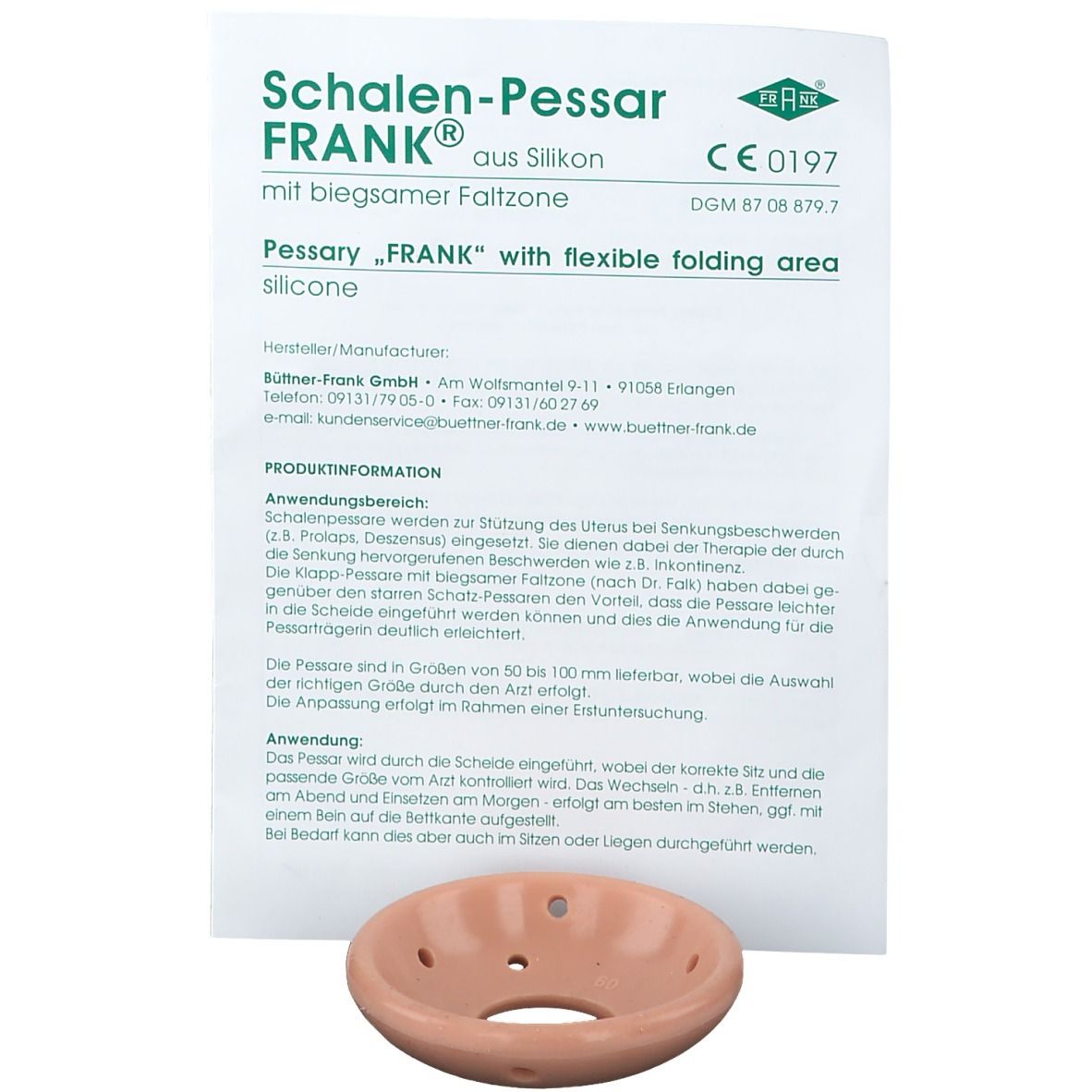 FRANK® Sieb-Pessar 60 mm Silikon