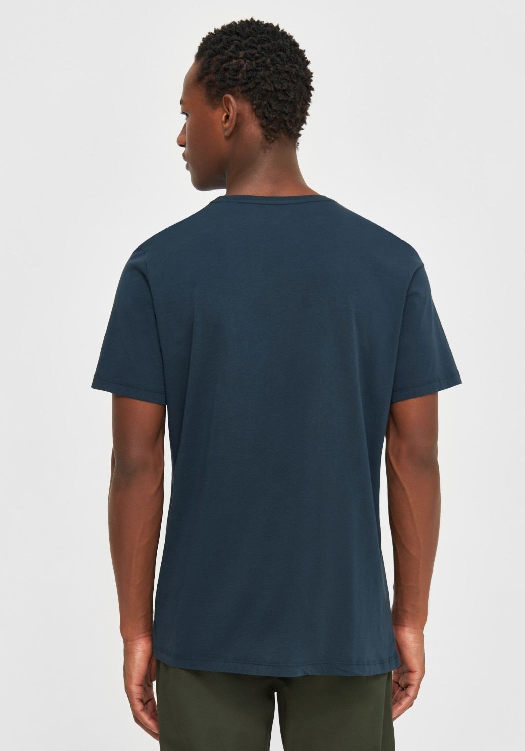 Knowledge Cotton Apparel T-Shirt Basic Tee Total Eclipse