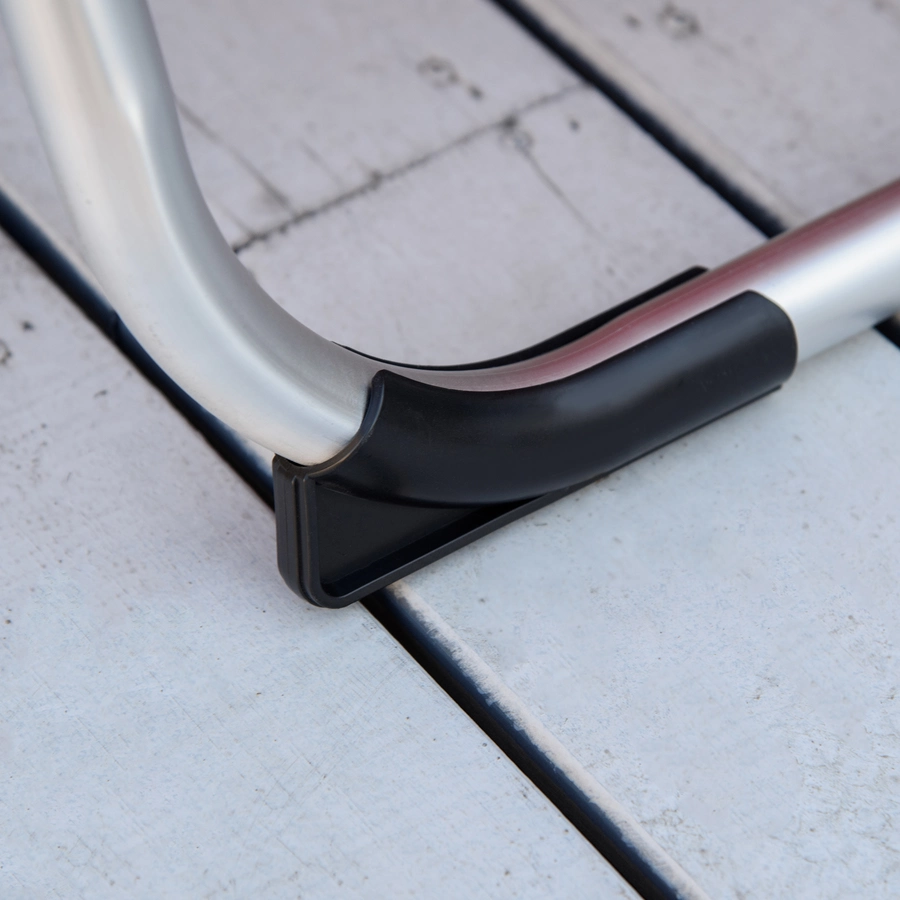 Outsunny Gartenliege 5-stufig verstellbar rot
