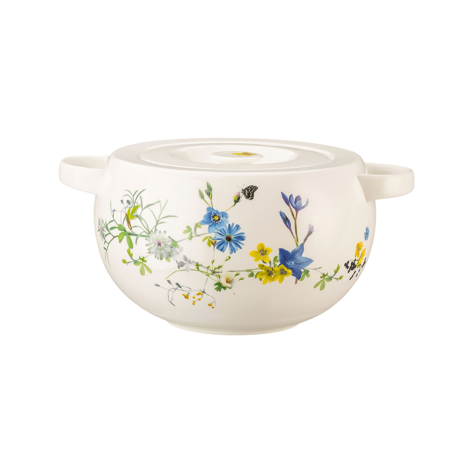 Brillance Bone China Fleurs des Alpes Schüssel mit Deckel