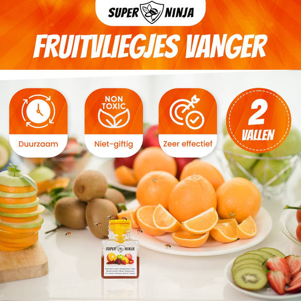SuperNinja fruitvliegjes vanger - FFN49215 - 2 vallen