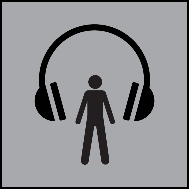 Pictogramme PI TC 014 - Audioguide - ISO 7001 en Gravoply