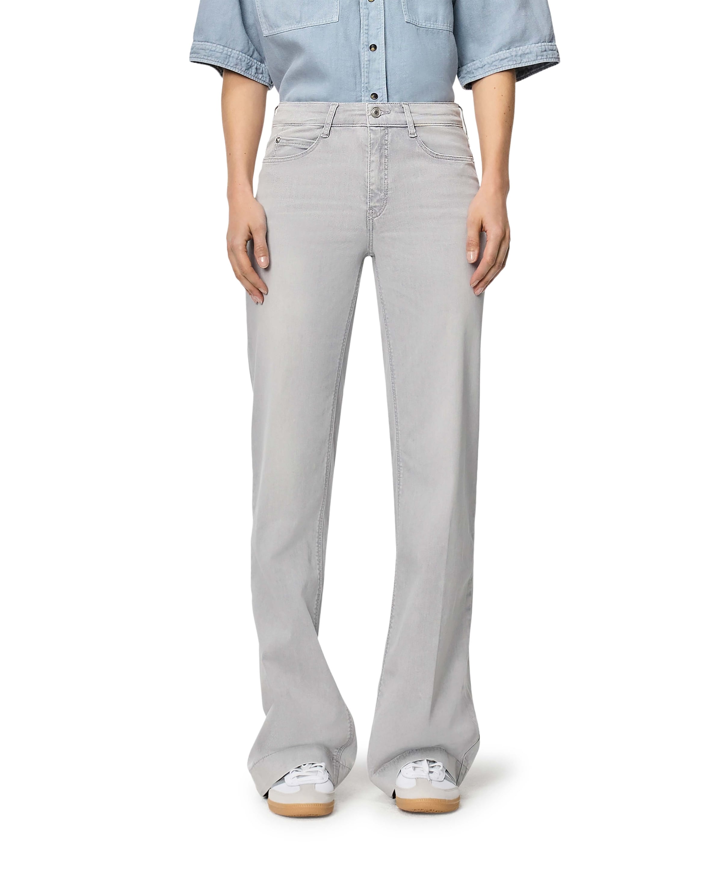 MAC DREAM WIDE dames broek grijs