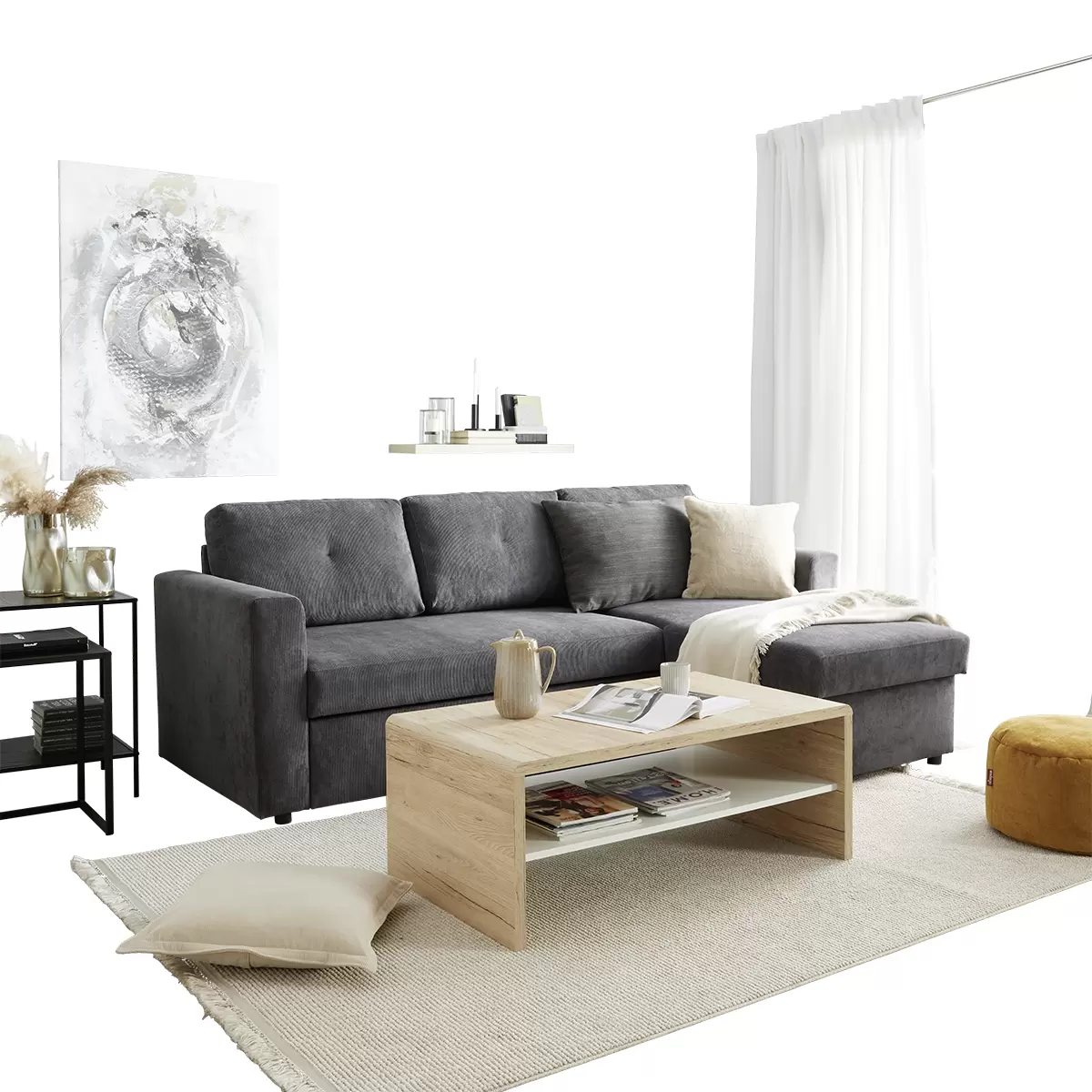 Ecksofa Talin Best Price 140 x 196 Anthrazit