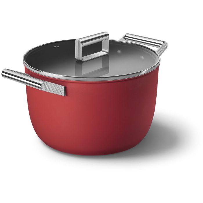 SMEG Kochtopf mit Deckel 26 cm CKFC2611RDM Rot