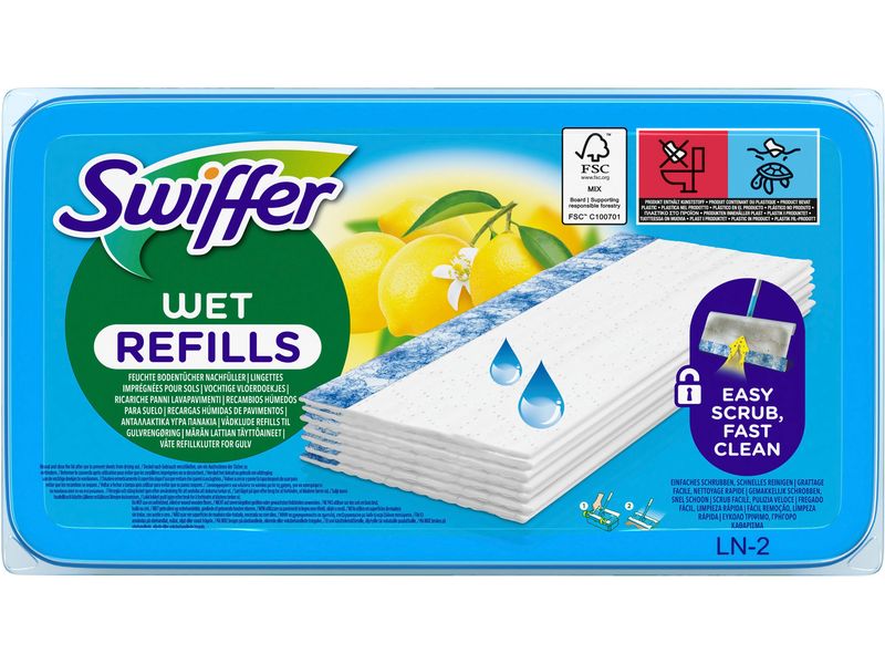 Swiffer Wischtuch Citrus Fresh 12 Stück Bodenwischer Wet Nachfülltücher