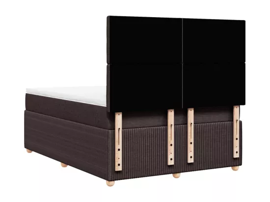 Sommier tapissier avec matelas Marron foncé 160x200 cm