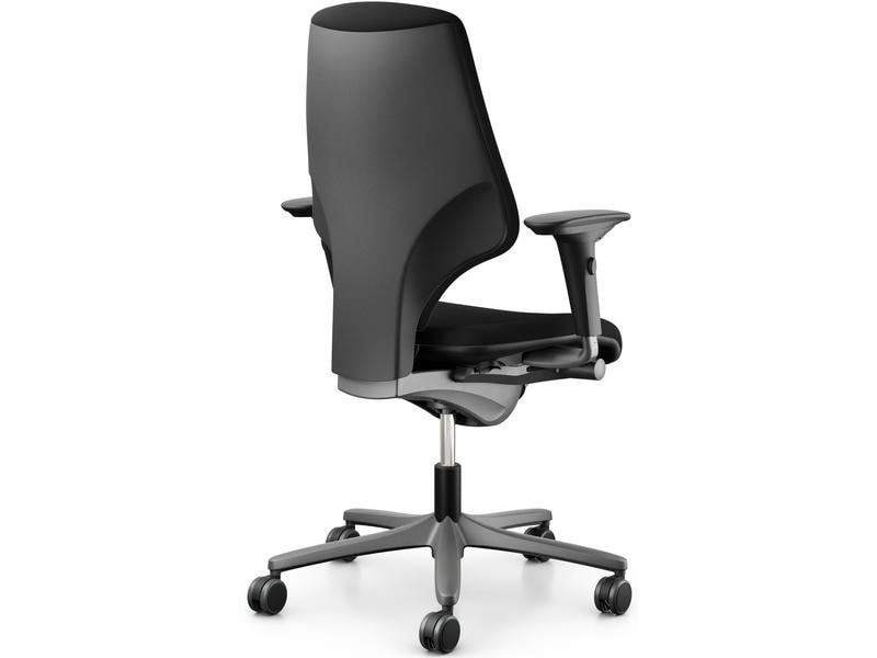 Giroflex Bürostuhl 64 mit Polsterrücken und Armlehnen, Schw Klassischer Arbeitsstuhl ideal für aktives Sitzen