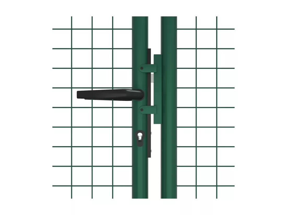 Portail en treillis de jardin acier 390x125 cm vert