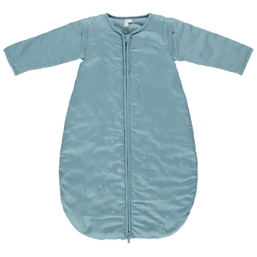 Turulette bleue à manches amovibles et imprimés fantaisie - Bleu moyen