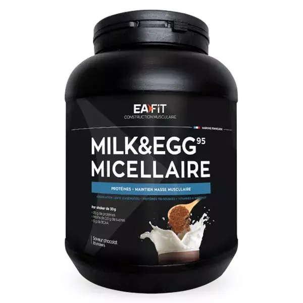 Água Micelar Eafit Milk & Egg 95, Sabor Chocolate, 750g