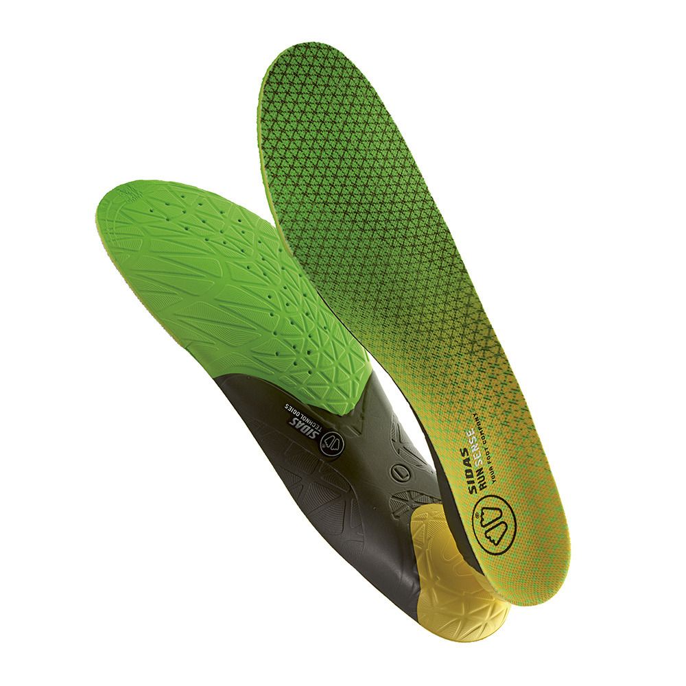 Sidas RUN 3D SENSE - Semelles green/black/yellow