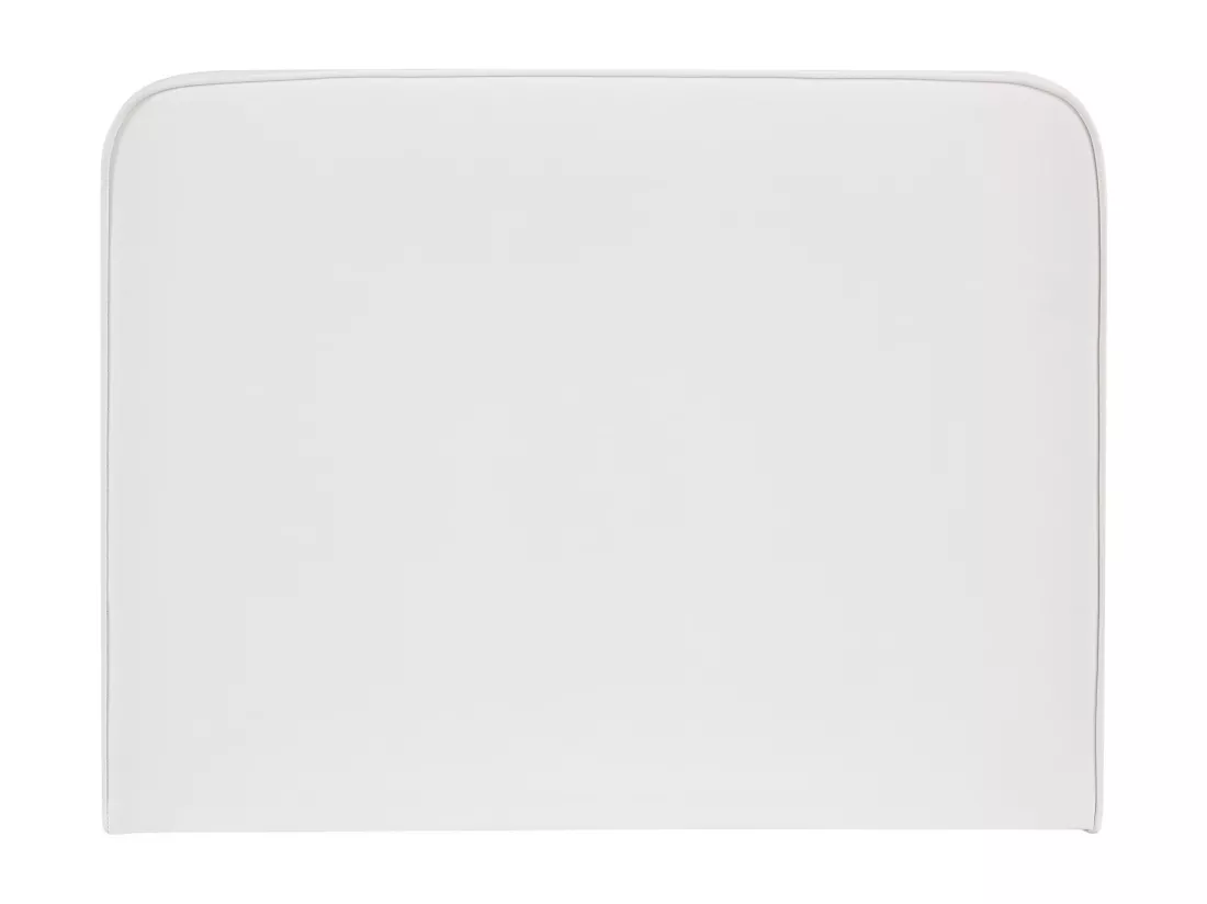 Tête de lit ARIELA 90, Rembourrée, Fixation murale, Design arrondi moderne, Pour lit 90 cm ou moins, Blanc