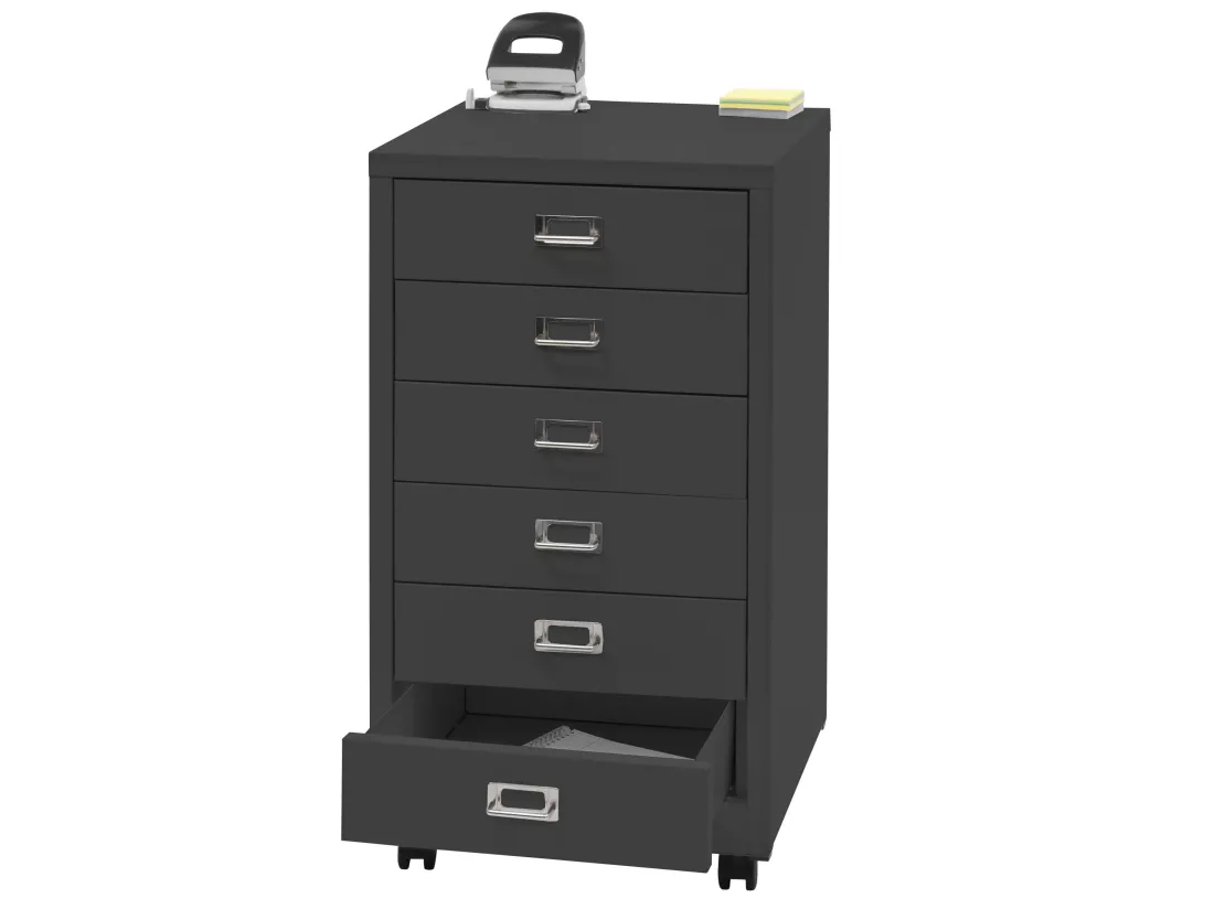Caisson à roulettes MCW-L49, gris foncé