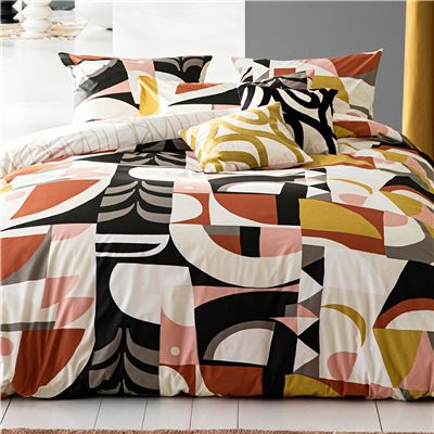 Linge de lit motif graphique - BECQUET CRÉATION