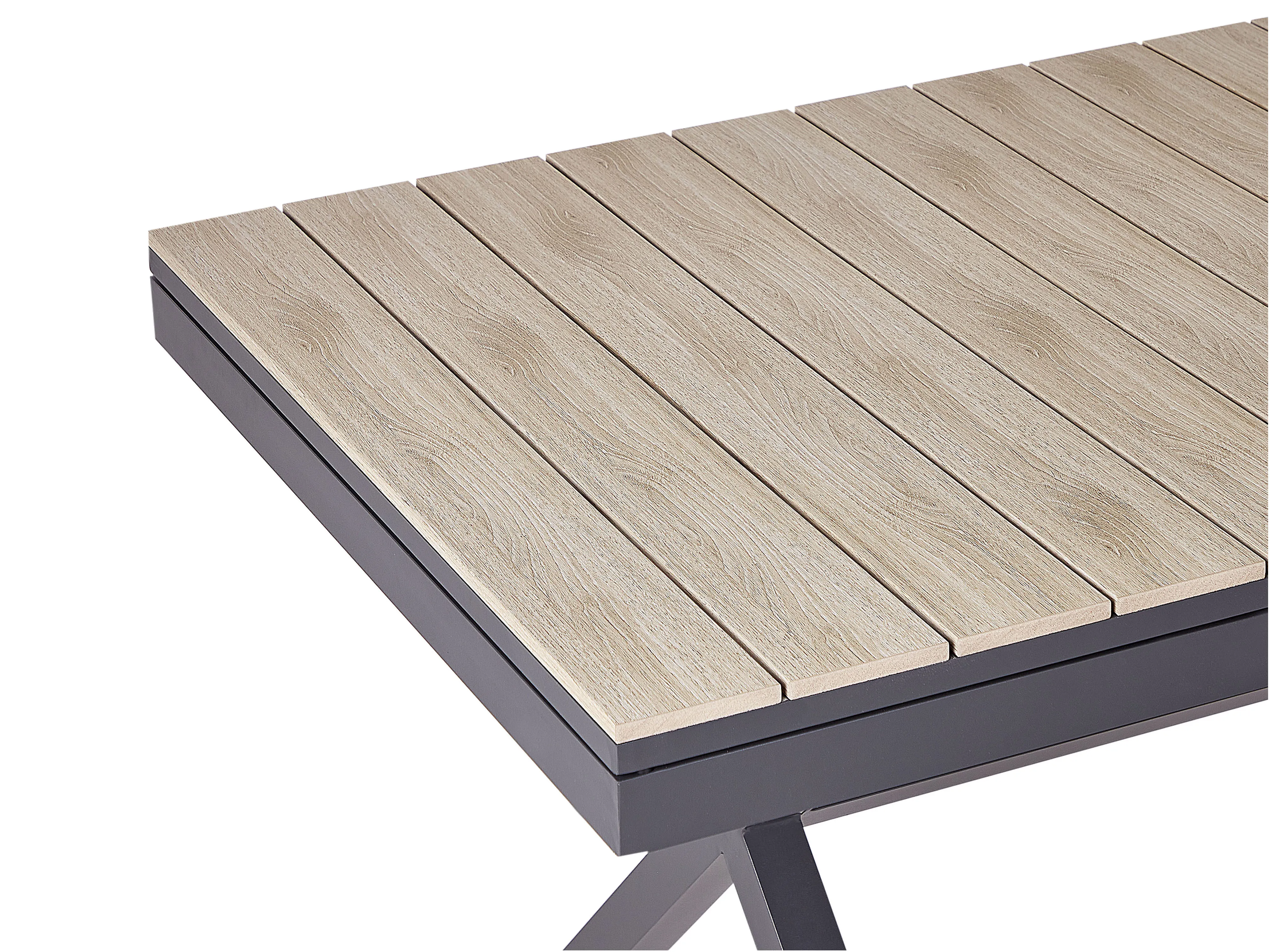 Uitschuifbare tuintafel FANES 184/242 cm 90 cm Metaal Grafietgrijs